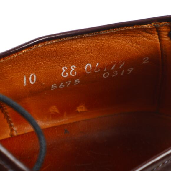 Allen Edmonds Park Avenue Mens US 10 Burgundy Leather Cap Toe Oxford Dress Shoe - Picture 14 of 16